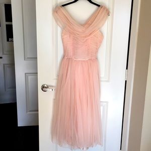 VINTAGE 1950s, tea length, pink prom dress